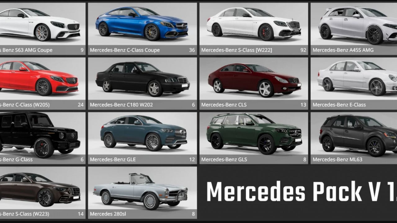[HUGE] Mercedes Car Pack